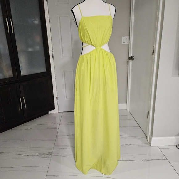 Jonathan Simkhai Strapless Dress in Bright Yellow - Picture 1 of 16